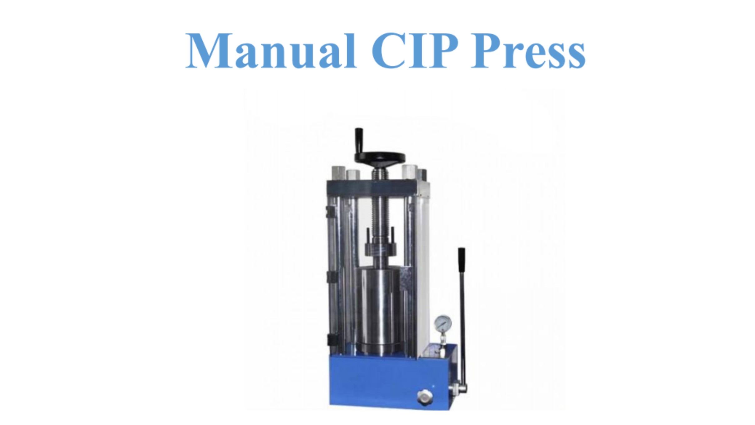 Pressão CIP manual